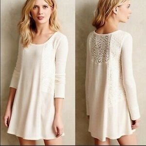 E by Eloise Anthropologie Thermal Lace Mini Dress